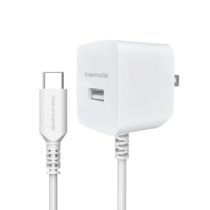 コンセントチャージャー　２．４Ａ　タイプＣケーブル直結　ＵＳＢ−Ａ×１ポート　スマートパワーセレクト　Ａ７７ＣＵモデル