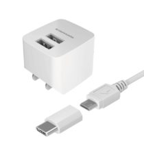 コンセントチャージャー　２．４Ａ　マイクロＵＳＢケーブル付属　ＵＳＢ−Ａ×２ポート　スマートパワーセレクト　Ａ７７ＳＣＵモデル