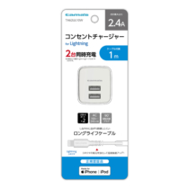 充電器 » TA62UL10W ｺﾝｾﾝﾄﾁｬｰｼﾞｬｰ2.4A LTN 1m　