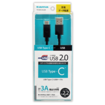 充電 ケーブル » TH30CA22K USB2.0 Type-C/USBｹｰﾌﾞﾙ2.2m　