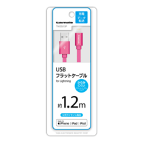 充電器 ケーブル » TIH22L12P lightningﾌﾗｯﾄ 1.2mﾋﾟﾝｸ　