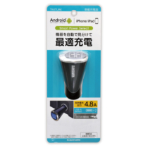 充電器 » TK47UAK ｶｰﾁｬｰｼﾞｬｰ4.8A USB2P自動認識　