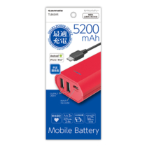 モバイルバッテリー » TL86SAR ﾓﾊﾞｲﾙﾊﾞｯﾃﾘｰ5200USB×2ﾚｯﾄﾞ　