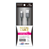 充電 ケーブル » TSC224CAM10K Type-C/USB-Aﾒﾀﾙｹｰﾌﾞﾙ 1m　