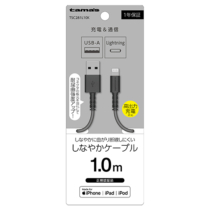 充電器 ケーブル » TSC281L10K Lightningｹｰﾌﾞﾙ 1mBK　