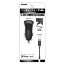 充電器 » AK43LK ｶｰﾁｬｰｼﾞｬｰ2.4A(MFi)　